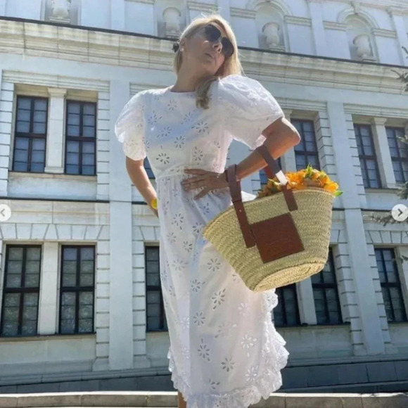 NWT Simone Rocha x H&M HM Eyelet Dress S - Picture 1 of 5